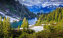 Glacier Nationalpark Kanada, See, Tannen, Berge